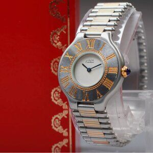 Ladies Cartier Must De Watch With Box New Battery